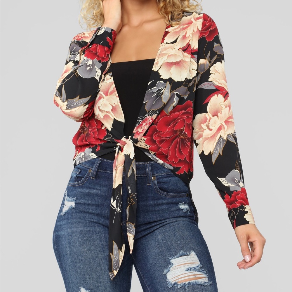 Bloom Romance Tie Top